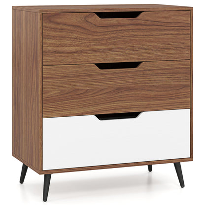 3-Drawer Rustic Farmhouse Wooden Storage Dresser, Walnut Dressers & Chests at Gallery Canada