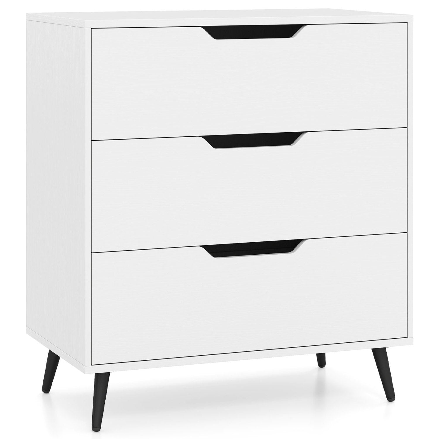 3-Drawer Rustic Farmhouse Wooden Dresser, White Dressers & Chests at Gallery Canada