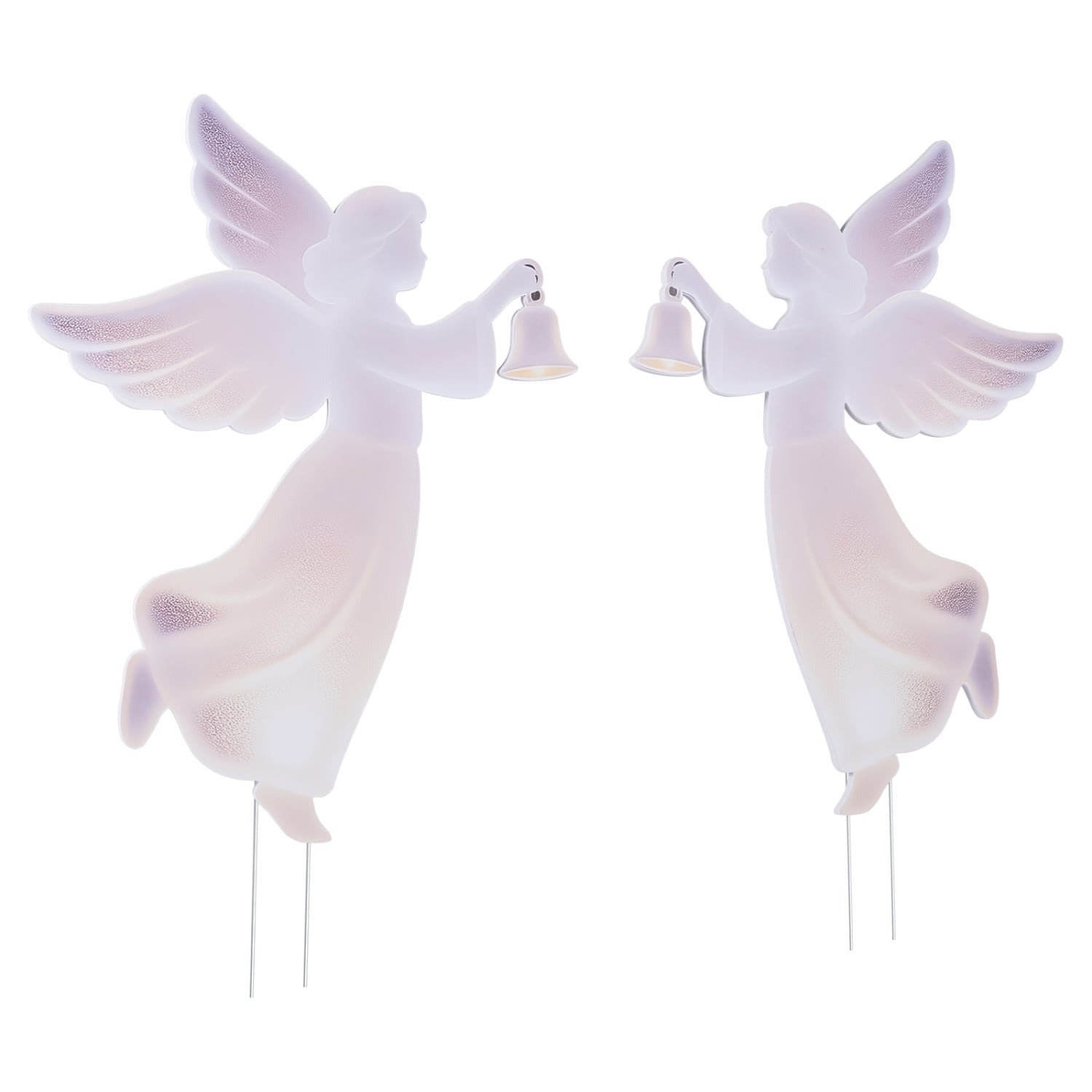 2-Piece Outdoor Christmas Angel Yard Decoration Set, 3 FT, Pink Christmas Decor & Accessories Pink at Gallery Canada