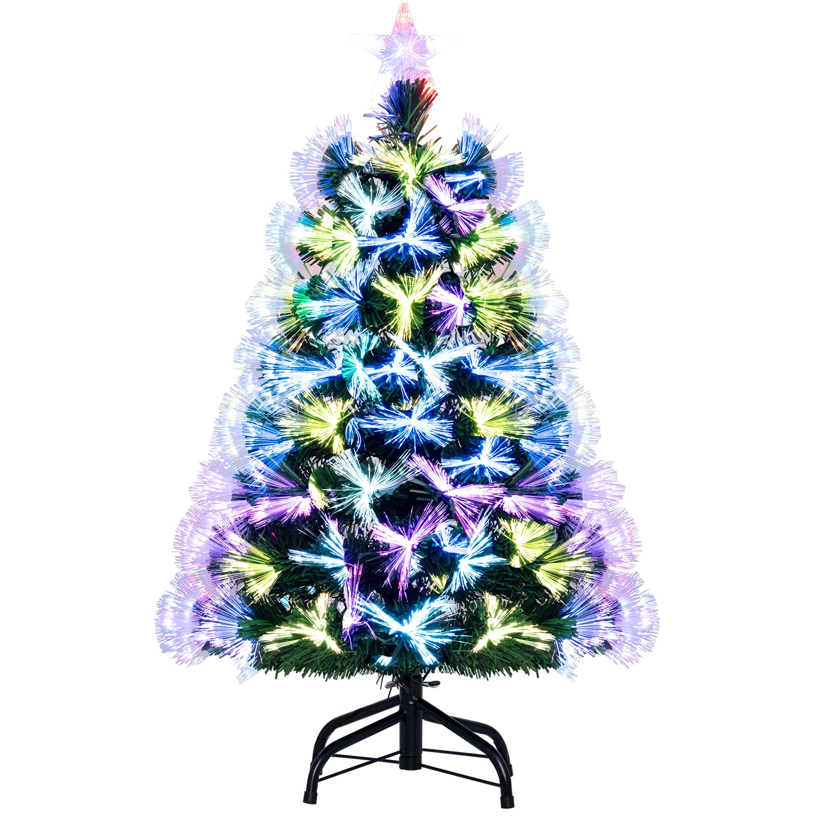 3 Feet Fiber Optic Christmas Tree, With Star Topper, Green Christmas Tree at Gallery Canada