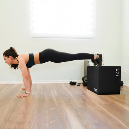3 In 1 Foam Plyometric Box, 16 Inches, 3 Heights, Easy To Clean PU Cover Sport Equipments at Gallery Canada