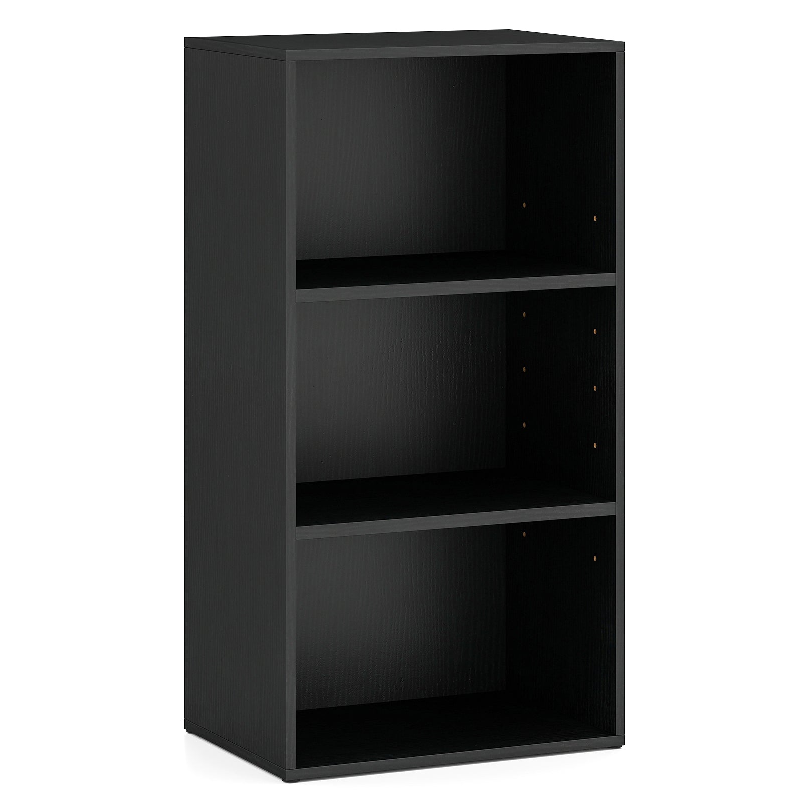 3 Open Shelf Bookcase, Modern Storage Display Cabinet, Black Bookcases Black at Gallery Canada