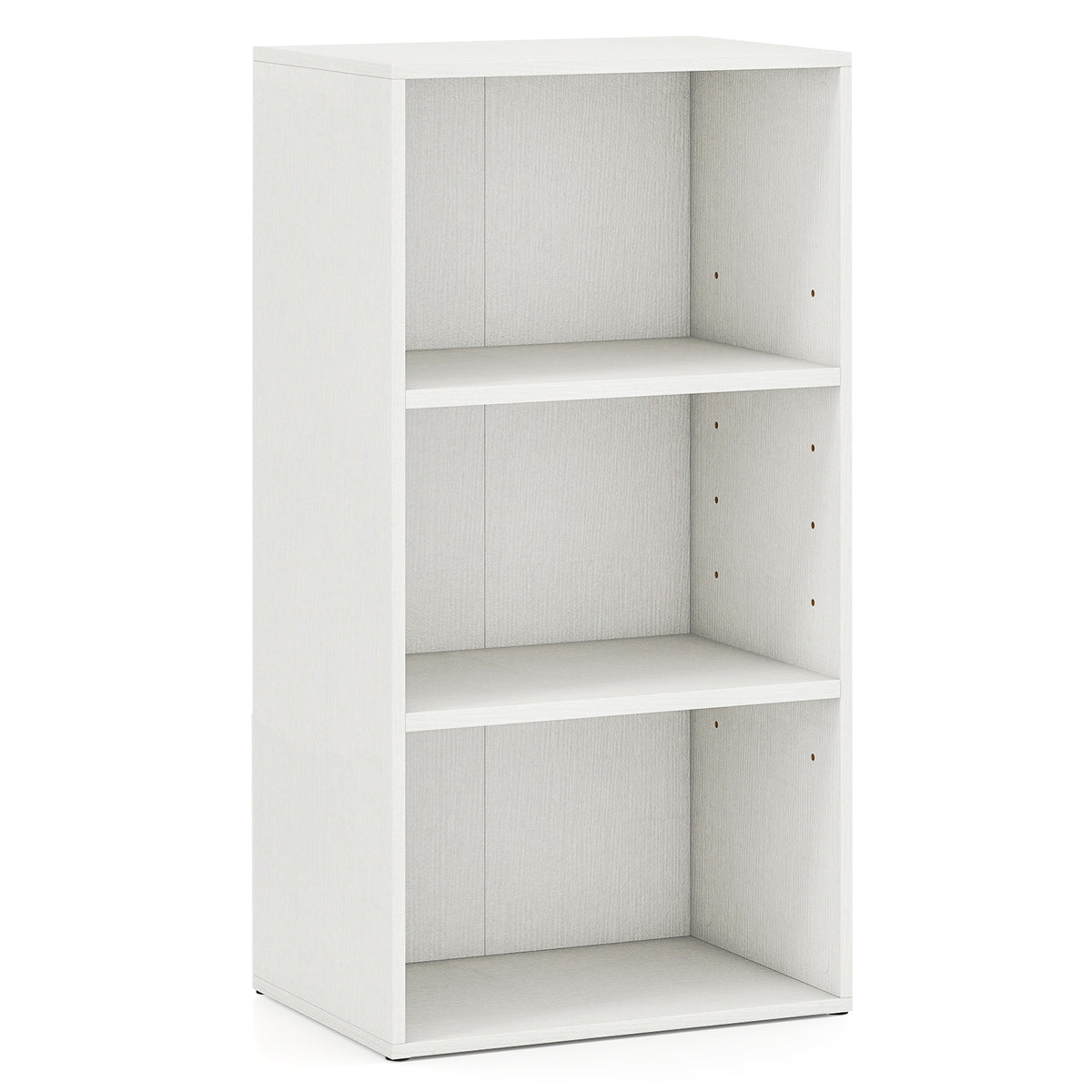 Modern 3 Open Shelf Bookcase Display Cabinet, White Bookcases at Gallery Canada