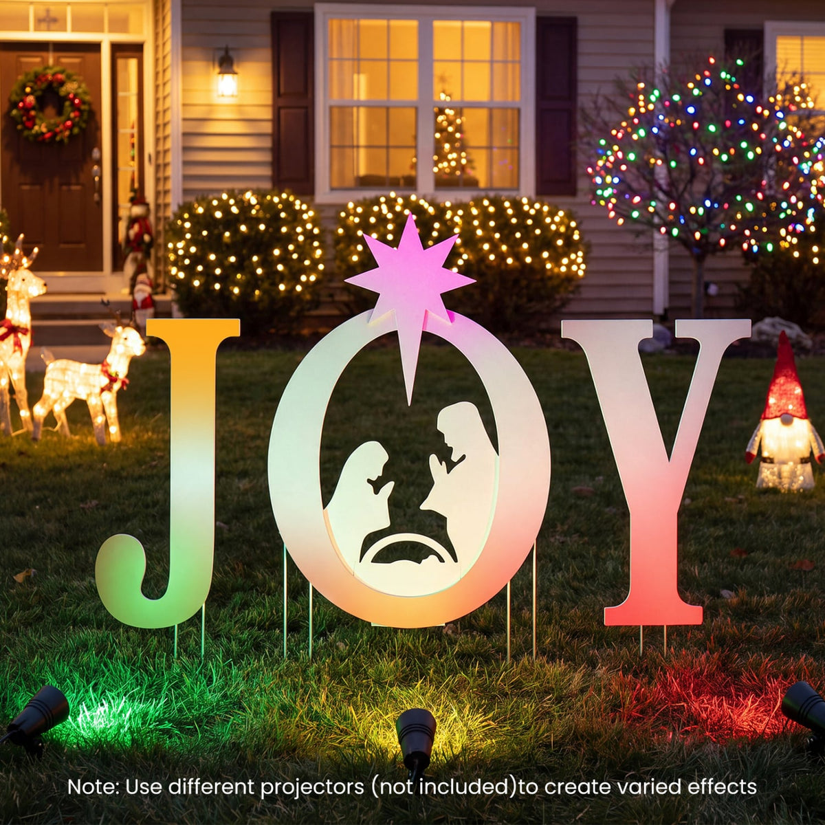 3 Pcs Christmas Nativity Yard Sign Set, White Christmas Decor & Accessories at Gallery Canada