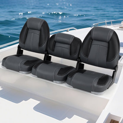 3-Pack Folding Boat Seats with 28D Soft Sponge Padding, Black Surfing at Gallery Canada