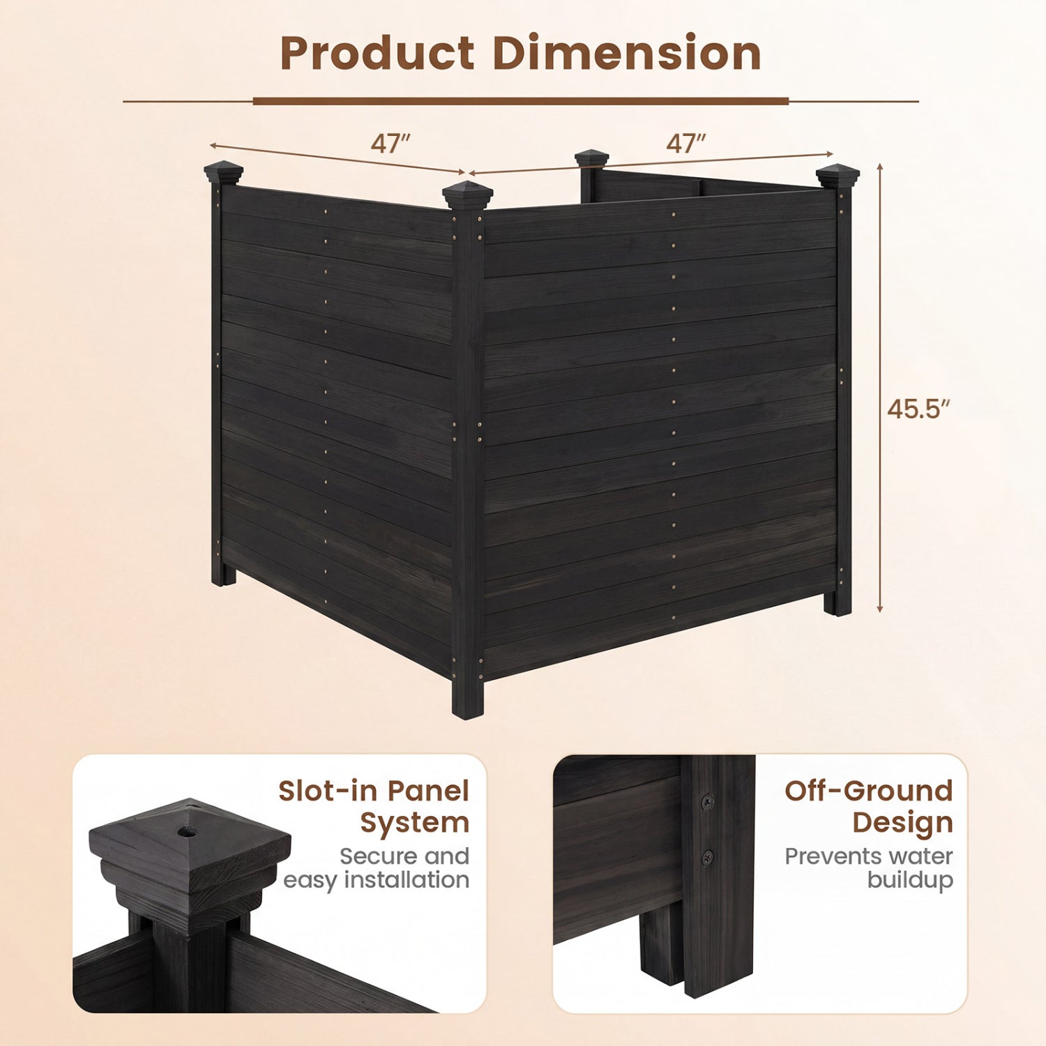3-Panel Outdoor Privacy AC Fence Decorative Fencing & Flooring at Gallery Canada