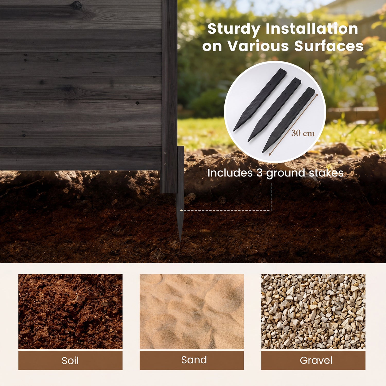 3-Panel Outdoor Privacy AC Fence Decorative Fencing & Flooring at Gallery Canada