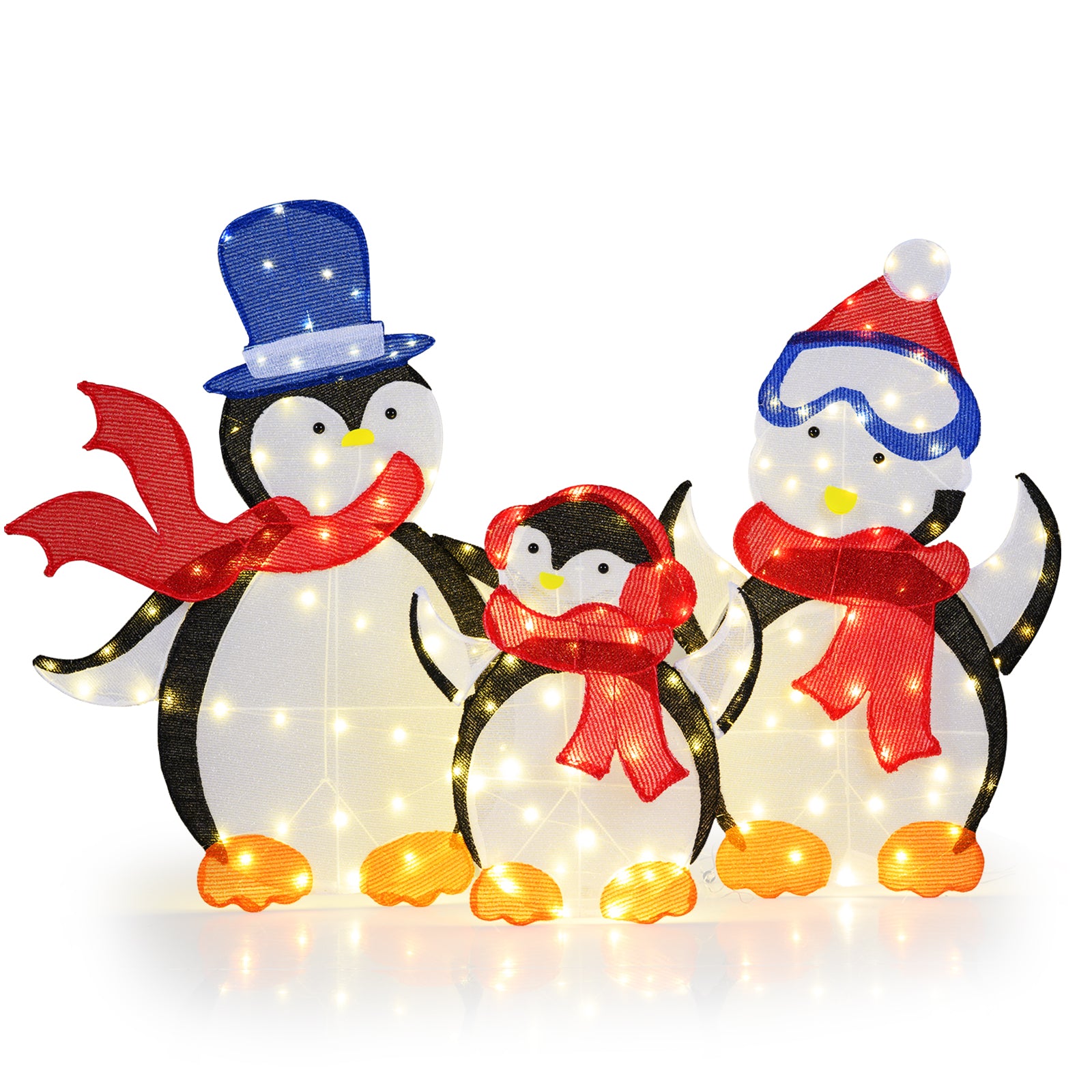 3-Piece 2D Lighted Penguin Family Christmas Decoration, 160 LED Lights Christmas Decor & Accessories at Gallery Canada