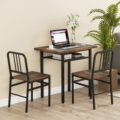 3-Piece Dining Table Set, Rectangular Kitchen Table, 2 Chairs, Brown Dining Room Sets at Gallery Canada