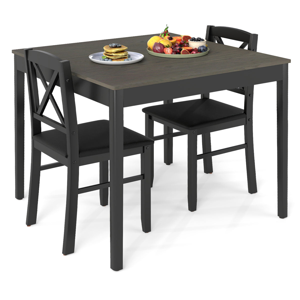 Wooden Square Dining Table Set For 2, Gray Dining Room Sets at Gallery Canada