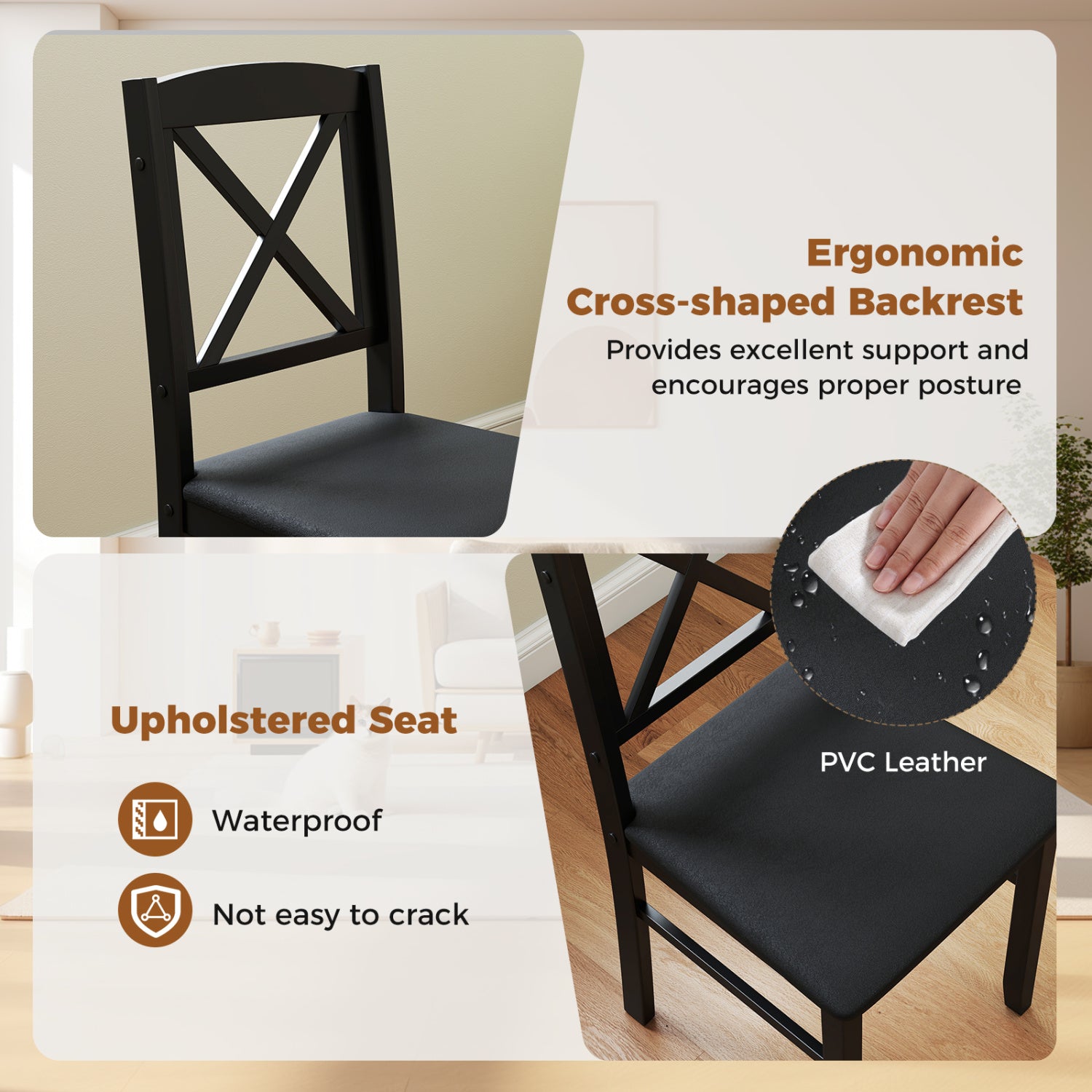 Wooden Square Dining Table Set For 2, Gray Dining Room Sets at Gallery Canada