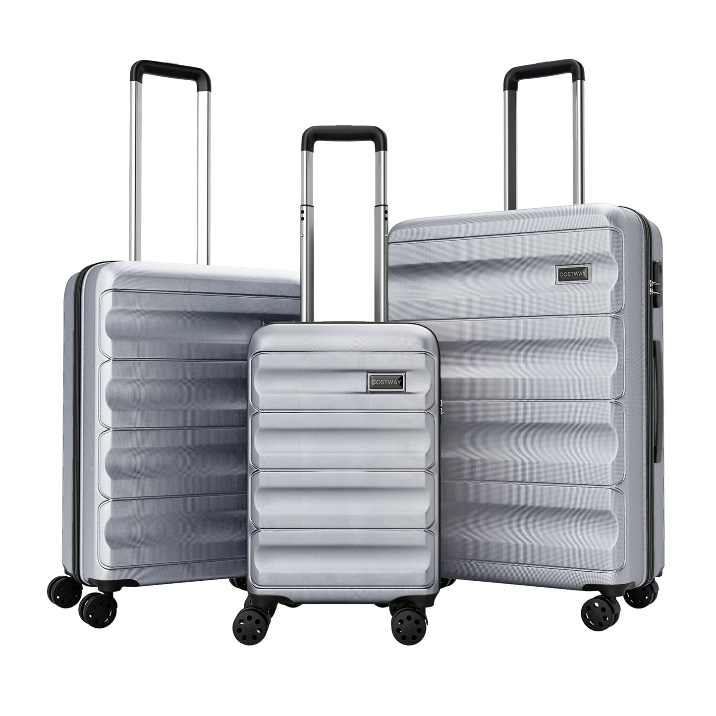 3-Piece Hardside Luggage Set 20/24/28 Inch Lightweight Hardside Suitcases, Gray Camping at Gallery Canada
