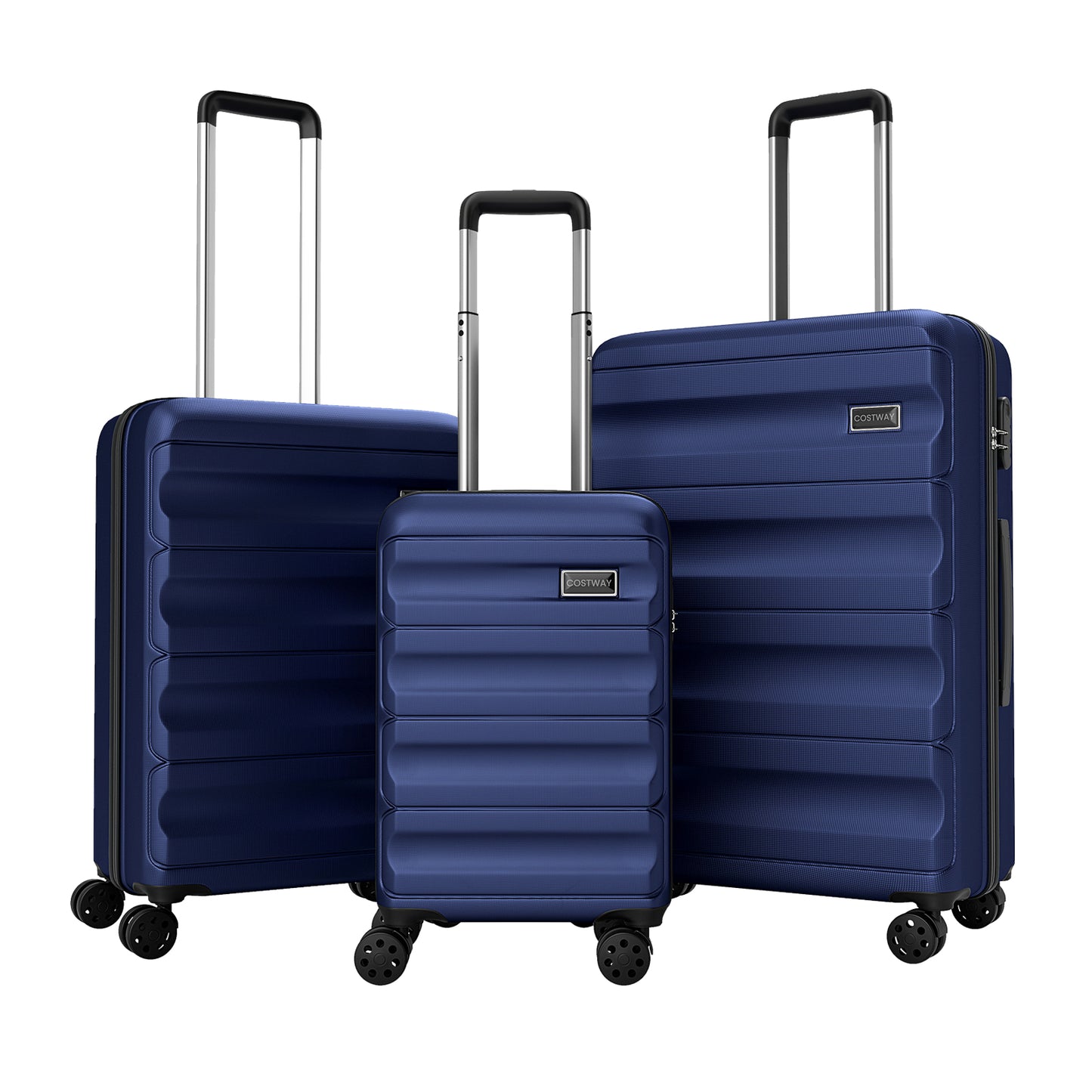 3-Piece Hardside Luggage Set 20/24/28 Inch Lightweight Hardside Suitcases, Navy Camping at Gallery Canada