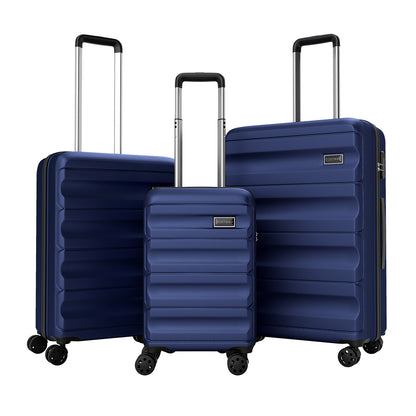 3-Piece Hardside Luggage Set 20/24/28 Inch Lightweight Hardside Suitcases, Navy Camping at Gallery Canada