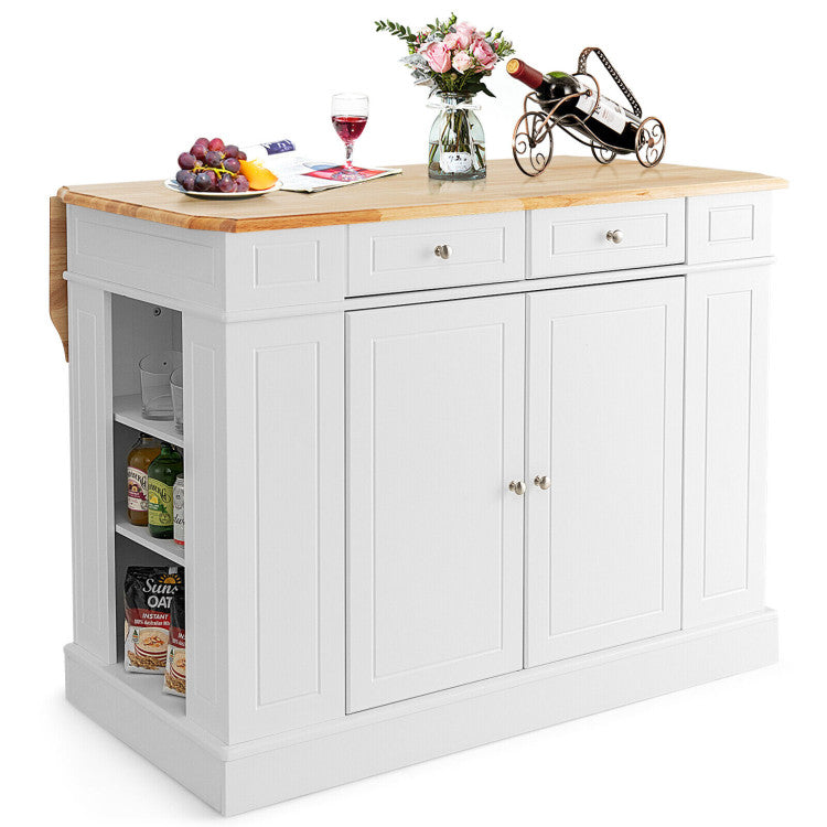 3-Piece Kitchen Set, Island, 2 Stools, Storage Cart, White Kitchen & Dining at Gallery Canada