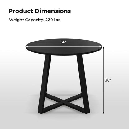 3-Piece Mid-Century Dining Set with 36” Round Pedestal Table and 2 Swivel Sherpa Upholstered Chairs Dining Room Sets at Gallery Canada