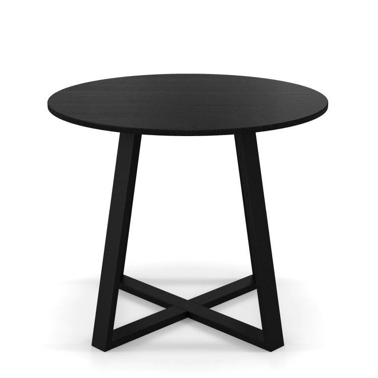 3-Piece Mid-Century Dining Set with 36” Round Pedestal Table and 2 Swivel Sherpa Upholstered Chairs Dining Room Sets at Gallery Canada