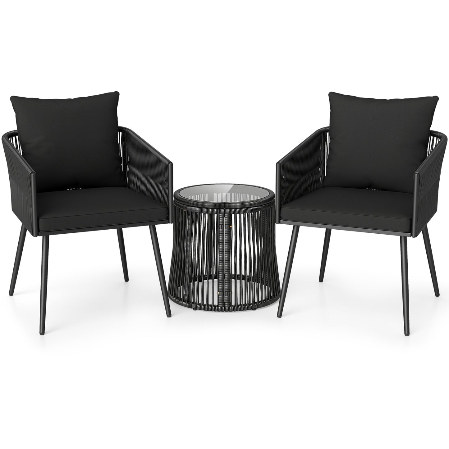 3-Piece Outdoor Furniture Set With Cushions, Porch Garden Patio Conversation Sets Options at Gallery Canada