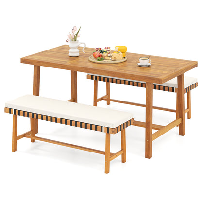 3-Piece Patio Dining Set, Farmhouse Furniture For 4 Patio Dining Sets at Gallery Canada