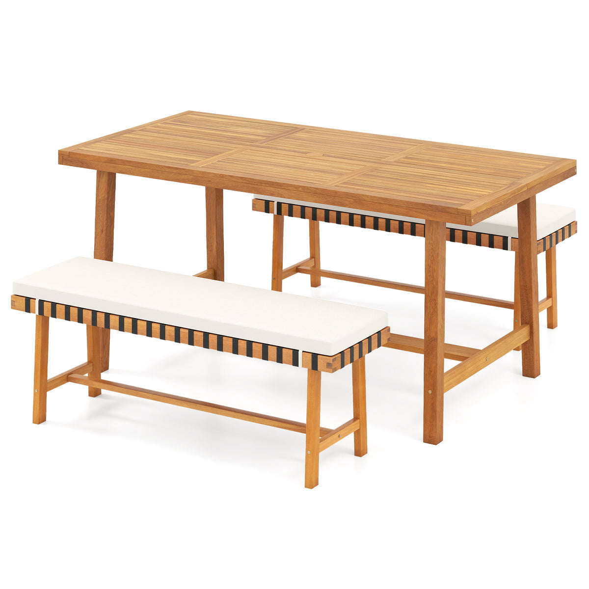 3-Piece Patio Dining Set, Farmhouse Furniture For 4 Patio Dining Sets at Gallery Canada