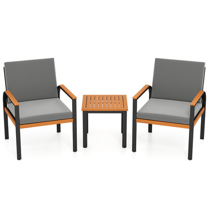 3 Piece Patio Furniture Set, Outdoor Conversation Set, Coffee Table, Gray Patio Conversation Sets at Gallery Canada