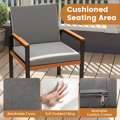 3 Piece Patio Furniture Set, Outdoor Conversation Set, Coffee Table, Gray Patio Conversation Sets at Gallery Canada