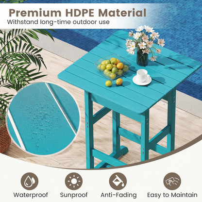 3-Piece Patio Bar Set With Square High-Top Table, Turquoise Patio Furniture Sets at Gallery Canada