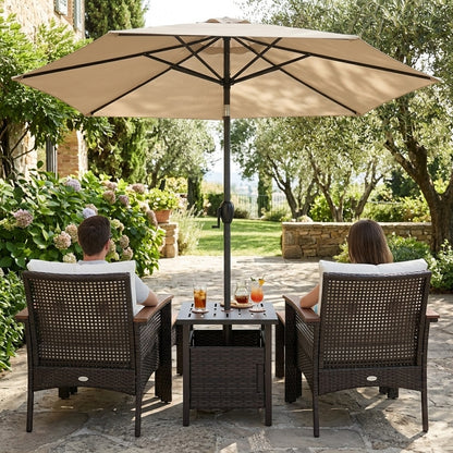 3-Piece Patio Lounge Set, Umbrella & Side Table Patio Conversation Sets at Gallery Canada