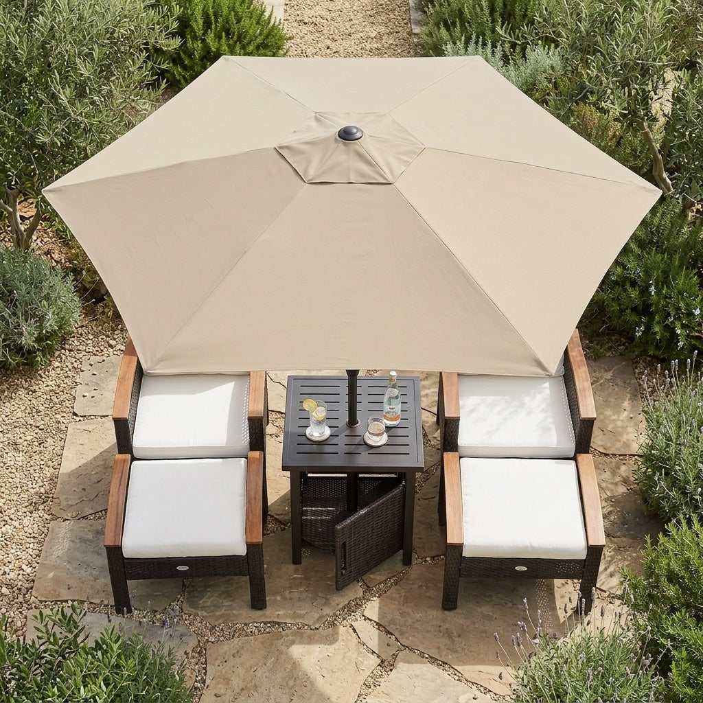 3-Piece Patio Lounge Set, Umbrella & Side Table Patio Conversation Sets at Gallery Canada