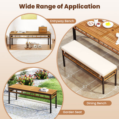 3 Pieces Acacia Wood Patio Dining Set for Deck and Backyard Patio Dining Sets at Gallery Canada