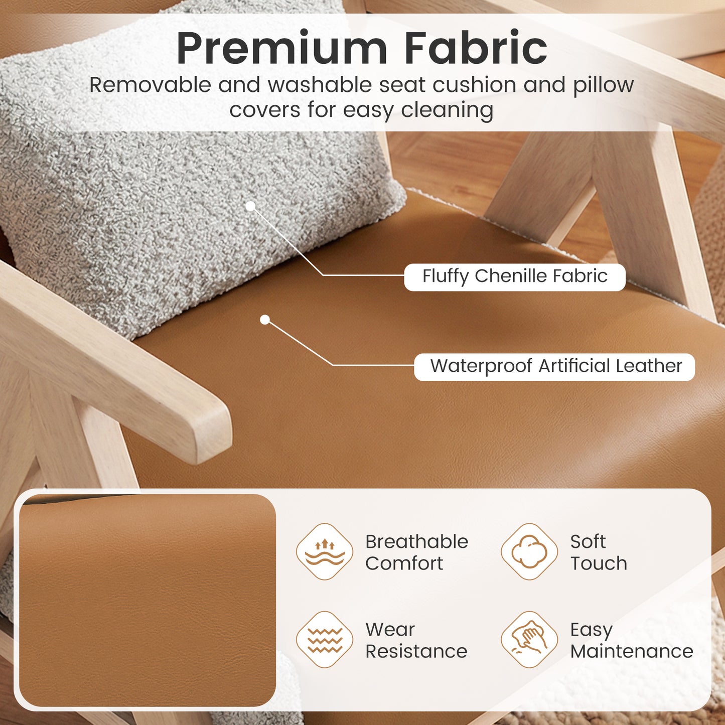 3-Piece Living Room Set, Rubber Wood Frame, Brown Sofas & Loveseats at Gallery Canada