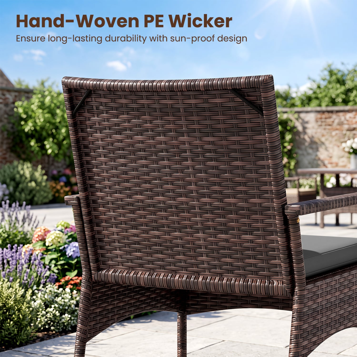 3-Piece PE Wicker Rocking Set, 2-Tier Table, Gray Patio Conversation Sets at Gallery Canada