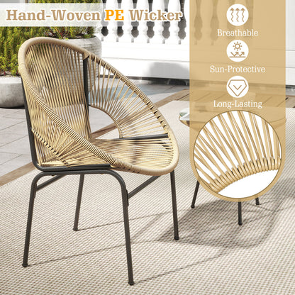 3 Piece Patio Acapulco Bistro Set, Glass Table, Brown Patio Conversation Sets at Gallery Canada