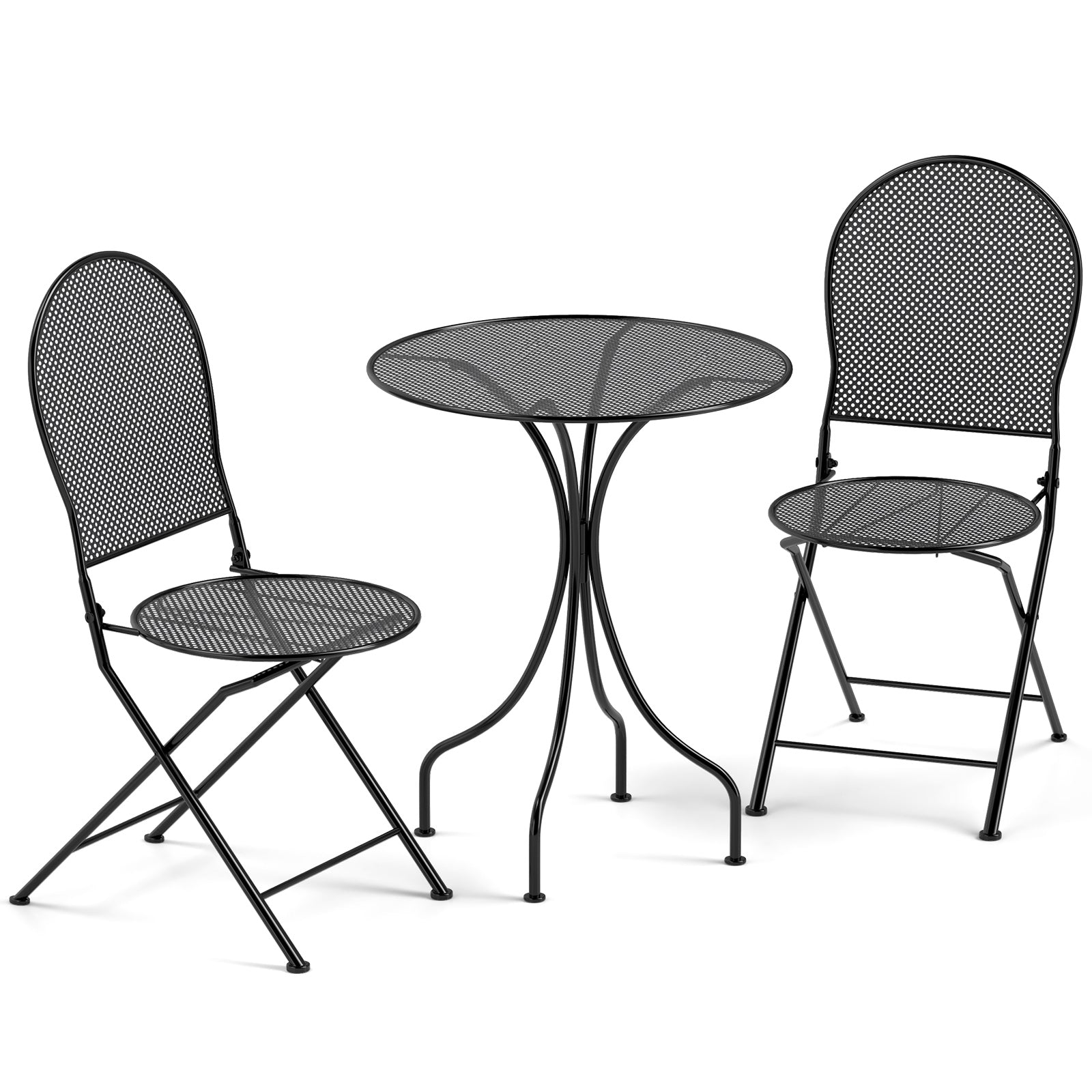 3 Piece Patio Bistro Set, Outdoor Conversation Furniture, Black Patio Conversation Sets at Gallery Canada