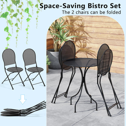 3 Piece Patio Bistro Set, Outdoor Conversation Furniture, Black Patio Conversation Sets at Gallery Canada