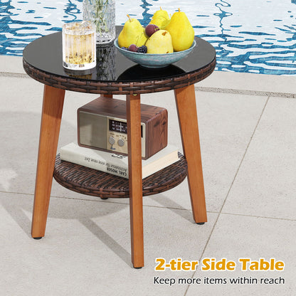 3 Piece Patio Set, Tempered Glass Table, Soft Cushions, Off White Patio Conversation Sets at Gallery Canada