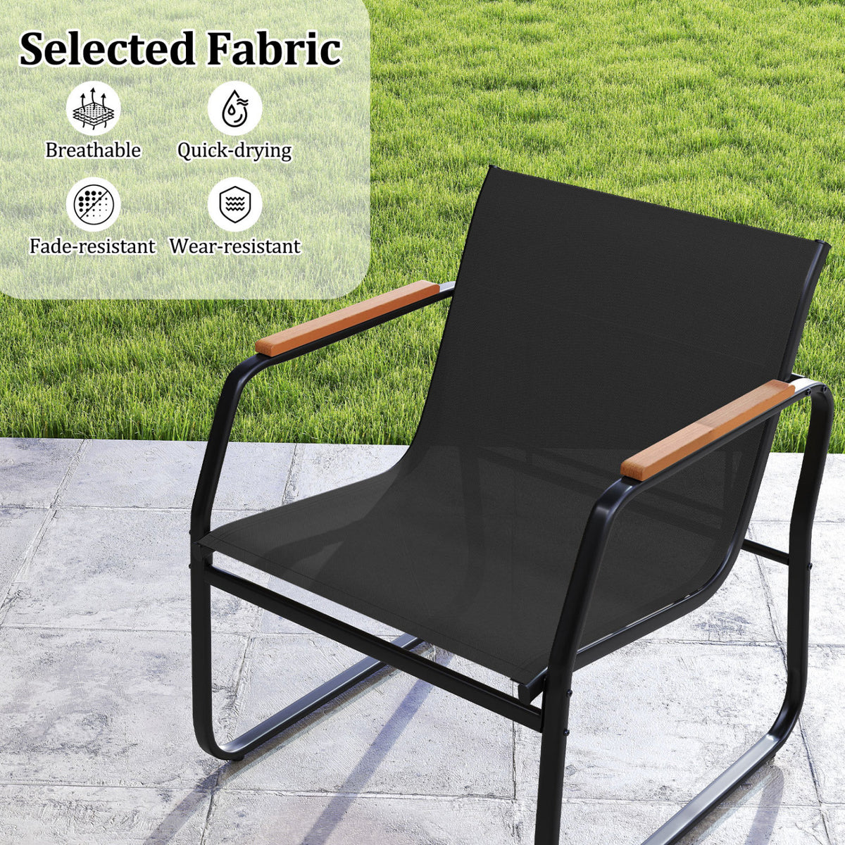 3-Piece Patio Bistro Set, Black Camping Furniture at Gallery Canada