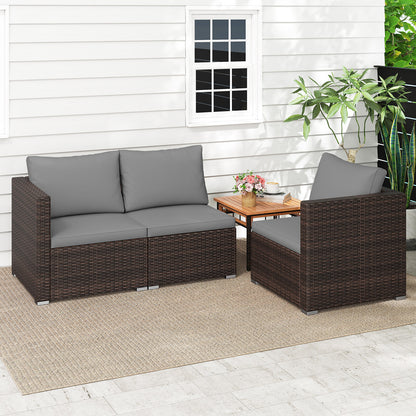 3-Piece Patio Sectional Sofa Set, Gray Outdoor Sectionals at Gallery Canada