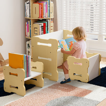 3-Piece Toddler Set, 2 Stools And Activity Table, Natural Kids Table & Chair Sets at Gallery Canada