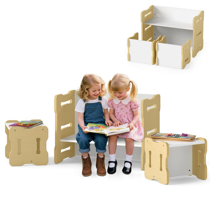3-Piece Toddler Set, 2 Stools And Activity Table, Natural Kids Table & Chair Sets at Gallery Canada