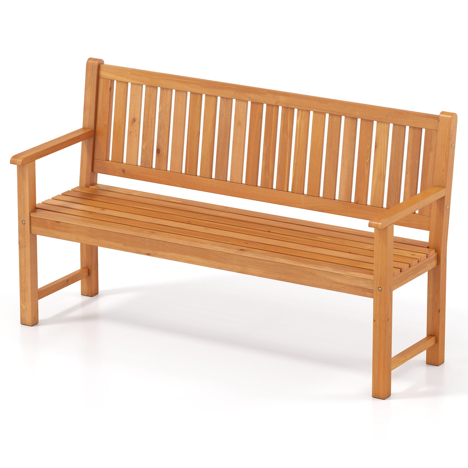 3-Seater Outdoor Wooden Bench, 59 Inch, Yellow Outdoor Benches at Gallery Canada