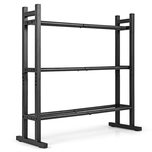 3-Tier Dumbbell Rack, 529LB Capacity, Heavy-Duty Adjustable Stand, Black Dumbbells Black at Gallery Canada
