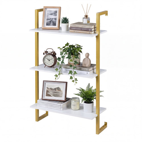 3-Tier Floating Shelf for Kitchen Living Room, White