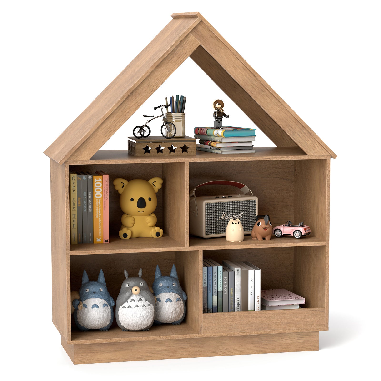 3-Tier House-Shaped Toy Storage Organizer, Natural Kids Storage at Gallery Canada