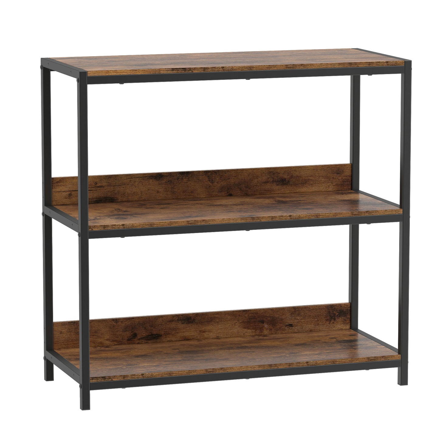 3-Tier Industrial Bookshelf, Wood Shelves, Metal Frame Cabinets & Chests at Gallery Canada