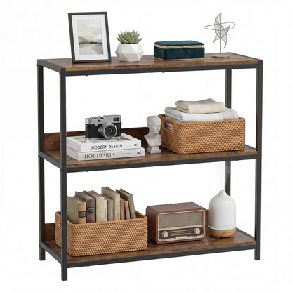 3-Tier Industrial Bookshelf, Rustic Brown Cabinets & Chests at Gallery Canada