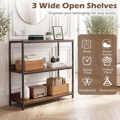3-Tier Industrial Bookshelf, Rustic Brown Cabinets & Chests at Gallery Canada