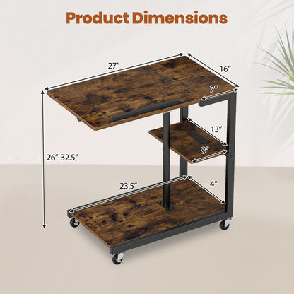 3-Tier Mobile Couch Side Table, Tilting Top, 2-Piece End & Side Tables at Gallery Canada