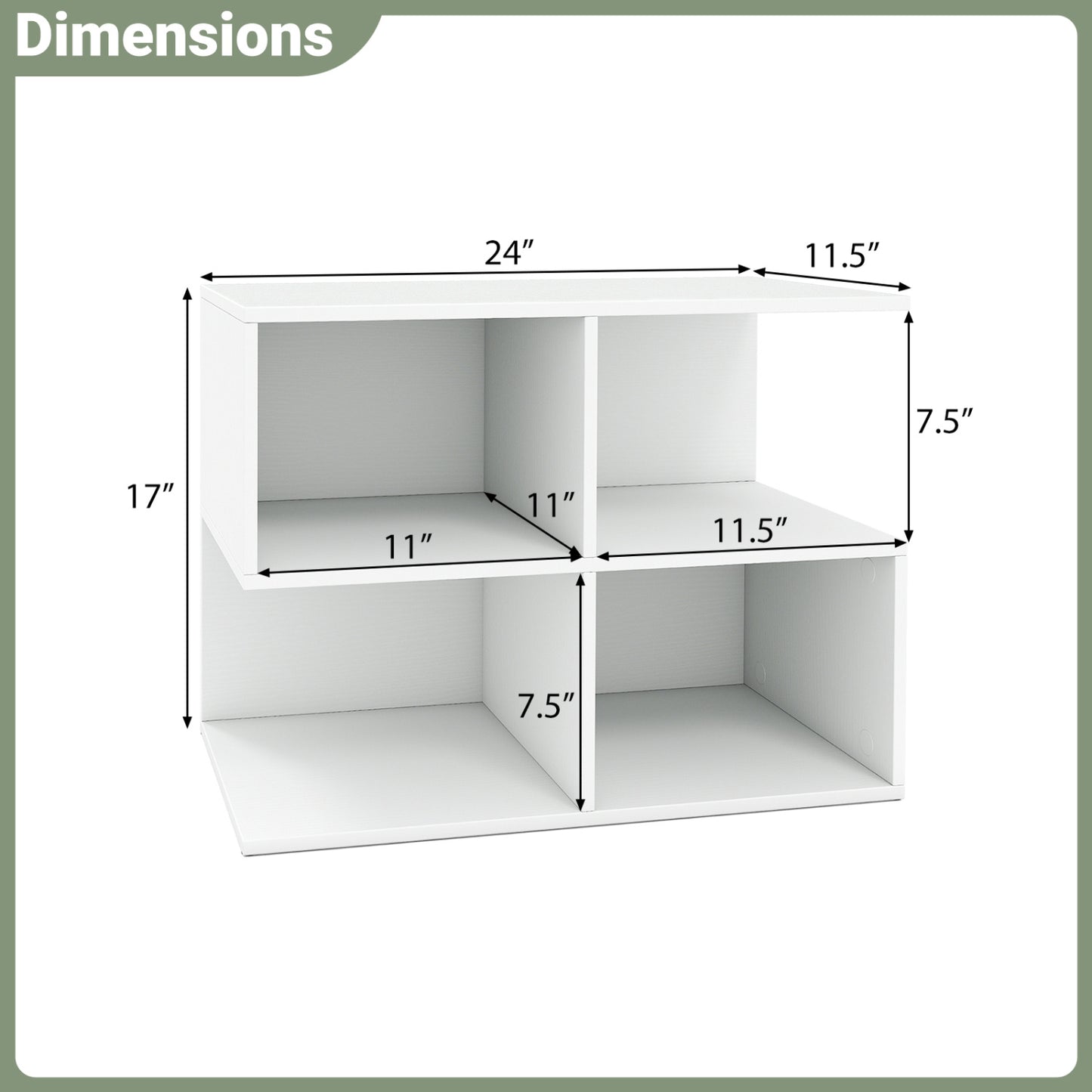 3-Tier Modern S-Shaped End Table, 4 Cubes, White End & Side Tables at Gallery Canada