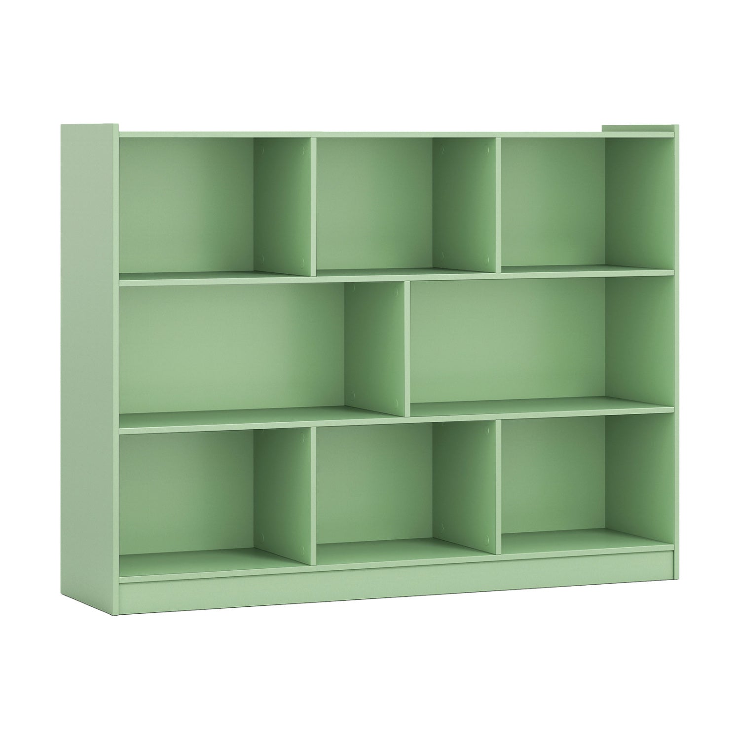 3-Tier Open Bookcase, 8-Cube Floor Shelves, Green Bookcases Green at Gallery Canada